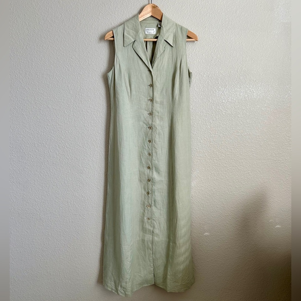 100% Linen Maxi Dress